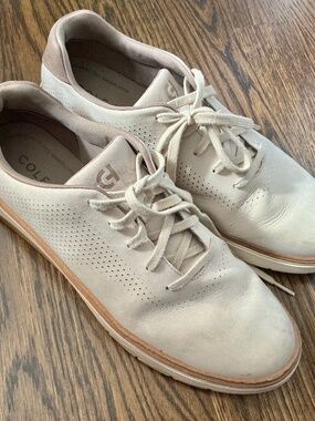 Cole Haan Men's Flowerflex Laser Sneakers Beige Suede Size 11.5